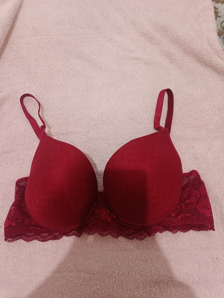 Koyu Kırmızı Bohem Dantelli Sütyen - Görsel 2