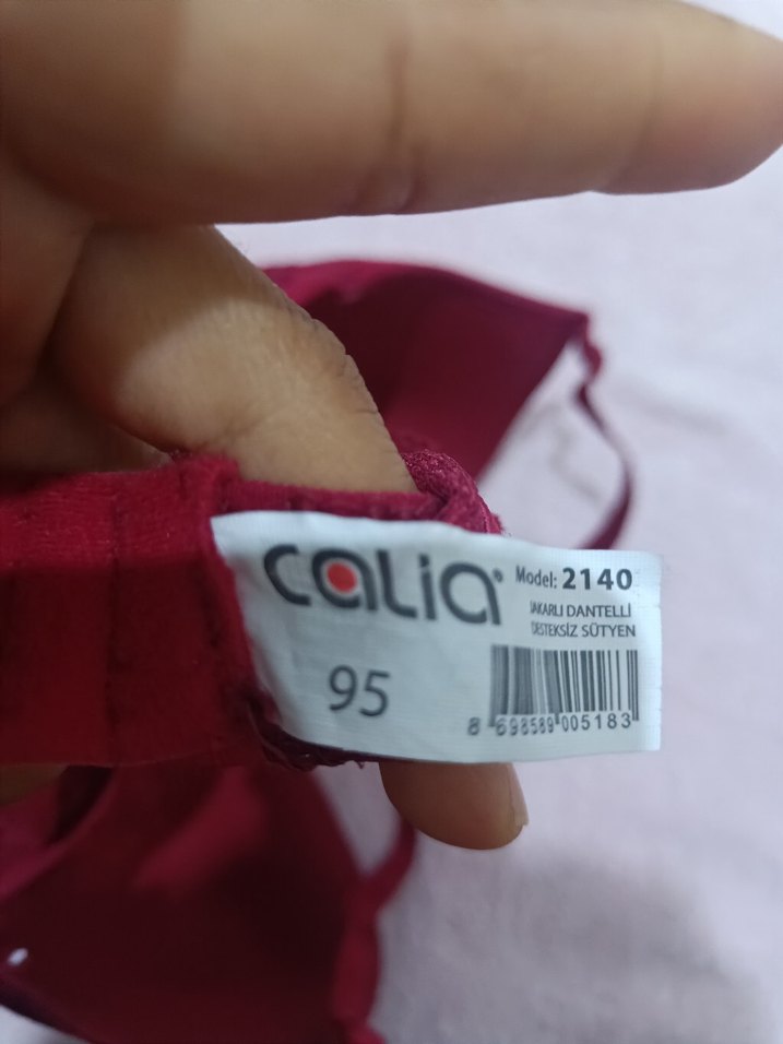 Koyu Kırmızı Bohem Dantelli Sütyen - Görsel 3