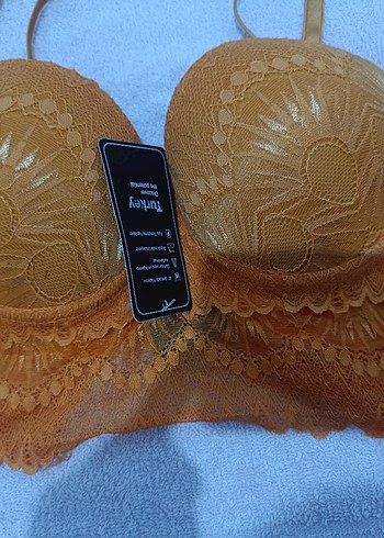 Turuncu Nakışlı Mini Bohem Sütyen - Görsel 2