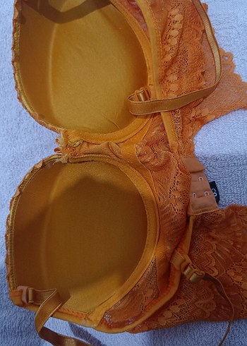 Turuncu Nakışlı Mini Bohem Sütyen - Görsel 3