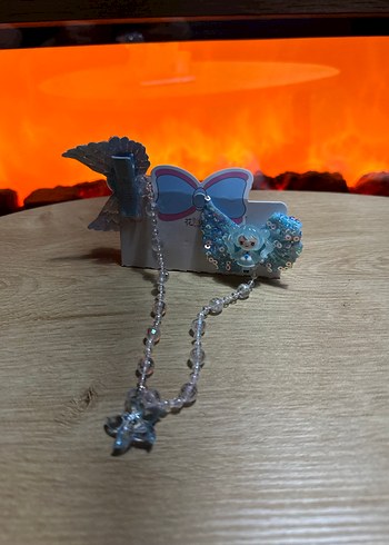 Renkli Boncuklu Turkuaz Kanatlı bebek toka - Görsel 3