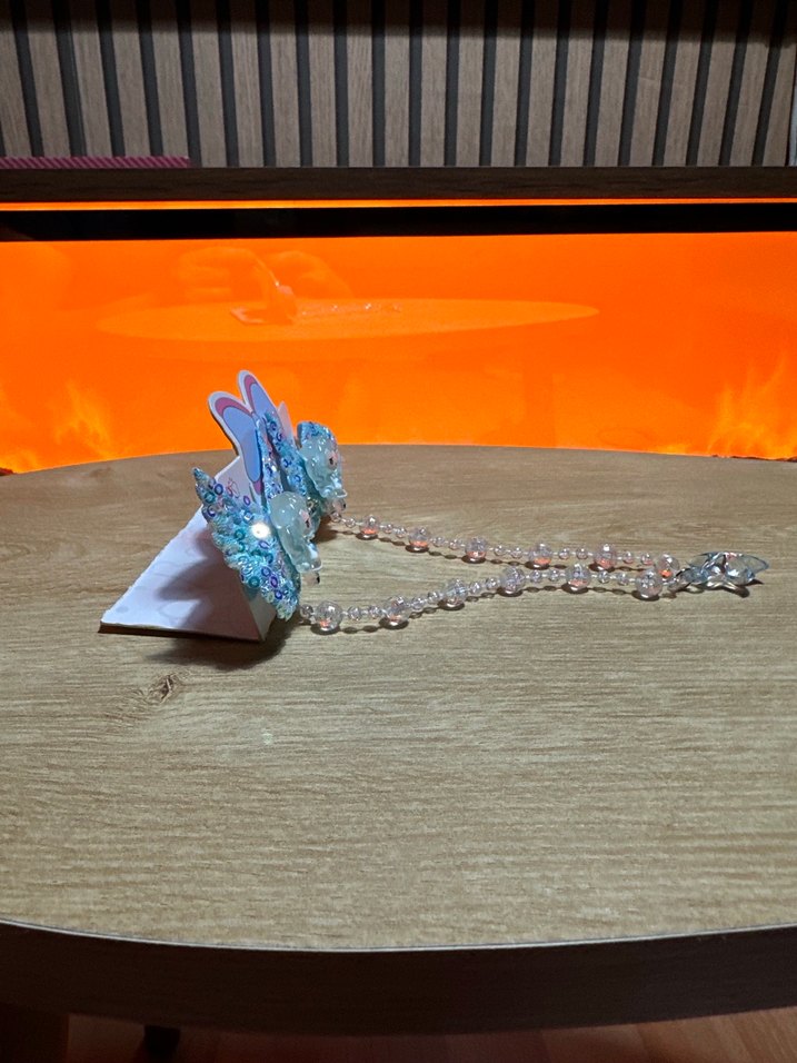 Renkli Boncuklu Turkuaz Kanatlı bebek toka - Görsel 2