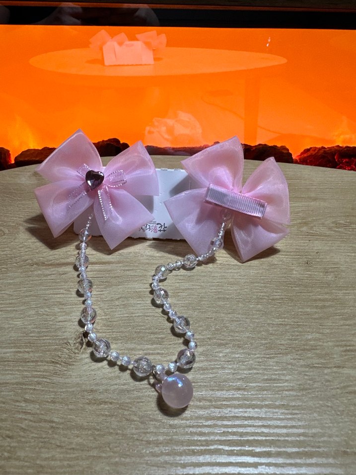 Pembe Fiyonklu Kız Çocuk Toka - Görsel 2