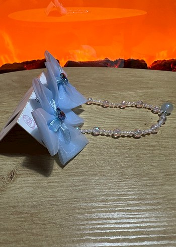 Mavi Fiyonk Detaylı Bohem Çocuk Toka - Görsel 2