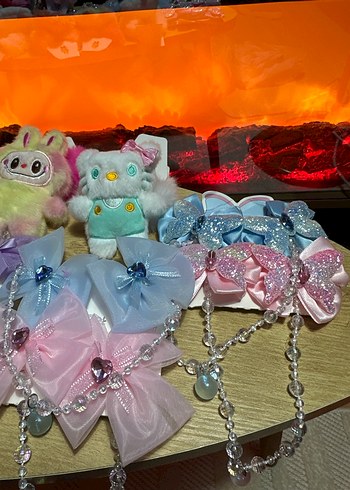 Boncuklu, Pastel Renkli Tie-Dye Saç Aksesuarları - Görsel 5