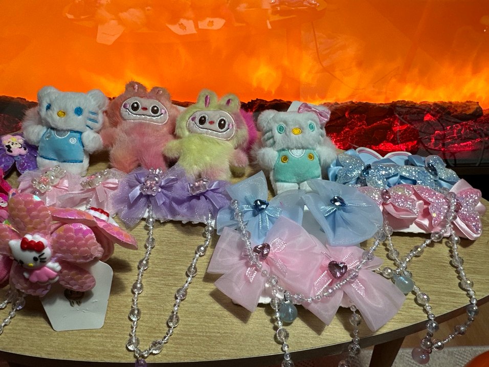 Boncuklu, Pastel Renkli Tie-Dye Saç Aksesuarları - Görsel 3