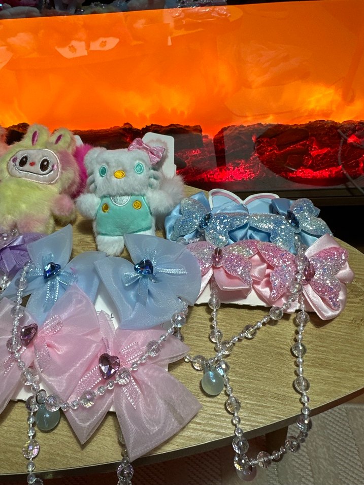 Boncuklu, Pastel Renkli Tie-Dye Saç Aksesuarları - Görsel 5