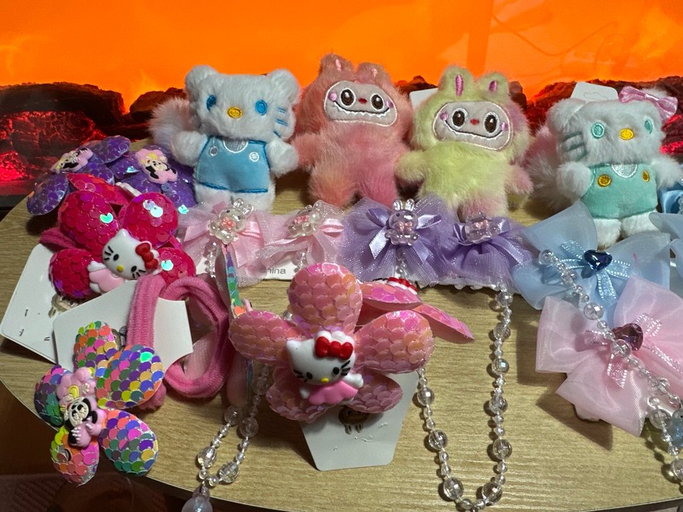 Boncuklu, Pastel Renkli Tie-Dye Saç Aksesuarları - Görsel 2