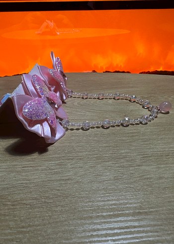 Pembe Fiyonk Detaylı Çocuk Toka - Görsel 3