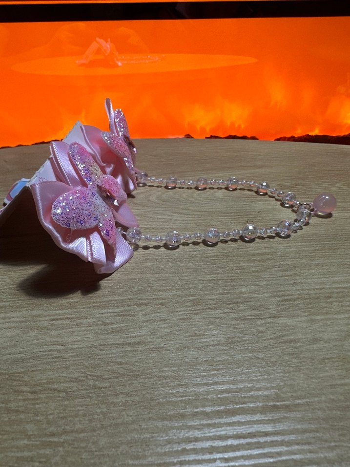 Pembe Fiyonk Detaylı Çocuk Toka - Görsel 3