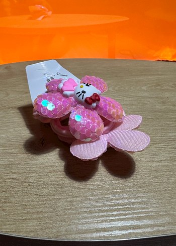 Pembe Payetli Kedi Figürlü Çocuk Saç Tokası - Görsel 2