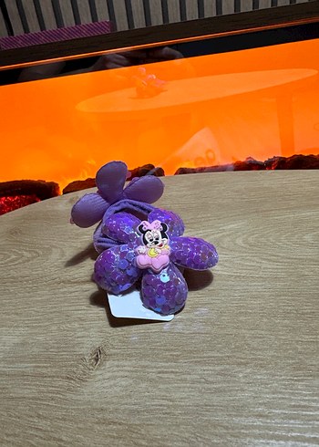 Boncuklu Mor Çiçekli Çocuk Toka - Görsel 3