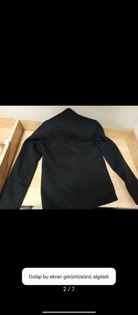 Düğmeli Siyah Erkek Midi Kaban - Görsel 3