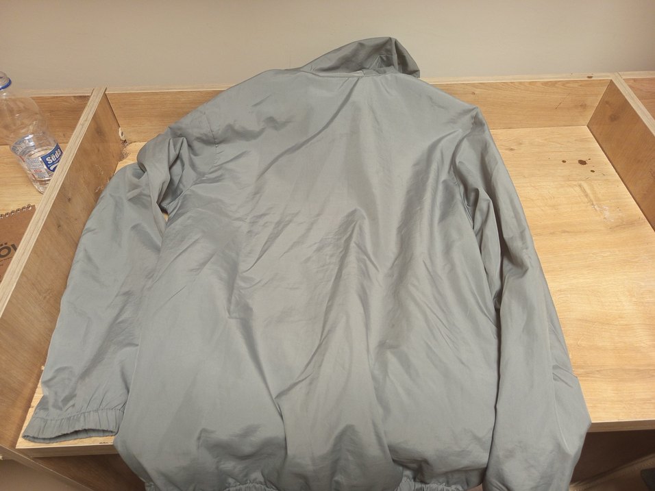 Gri Erkek Keten Midi Boy Yağmurluk - Görsel 5