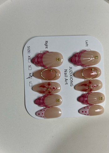 10lu M beden takma tırnak seti - Görsel 3