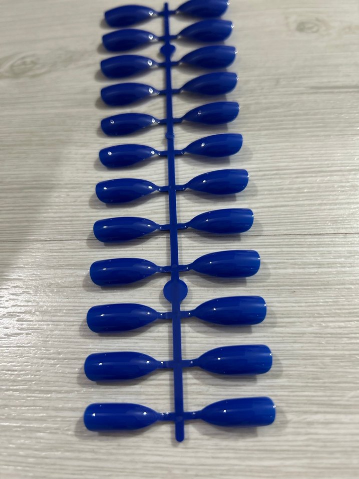 Renkli Mavi Takma Tırnak Seti - Görsel 3