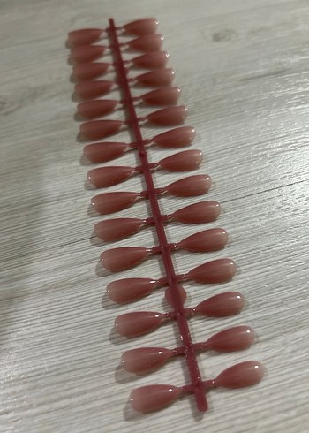 Nude Işıltılı Takma Tırnak Seti - Görsel 3