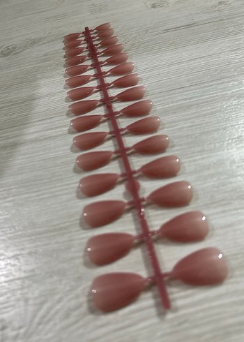 Nude Işıltılı Takma Tırnak Seti - Görsel 2