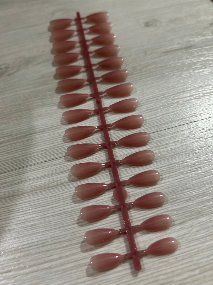 Nude Işıltılı Takma Tırnak Seti - Görsel 3