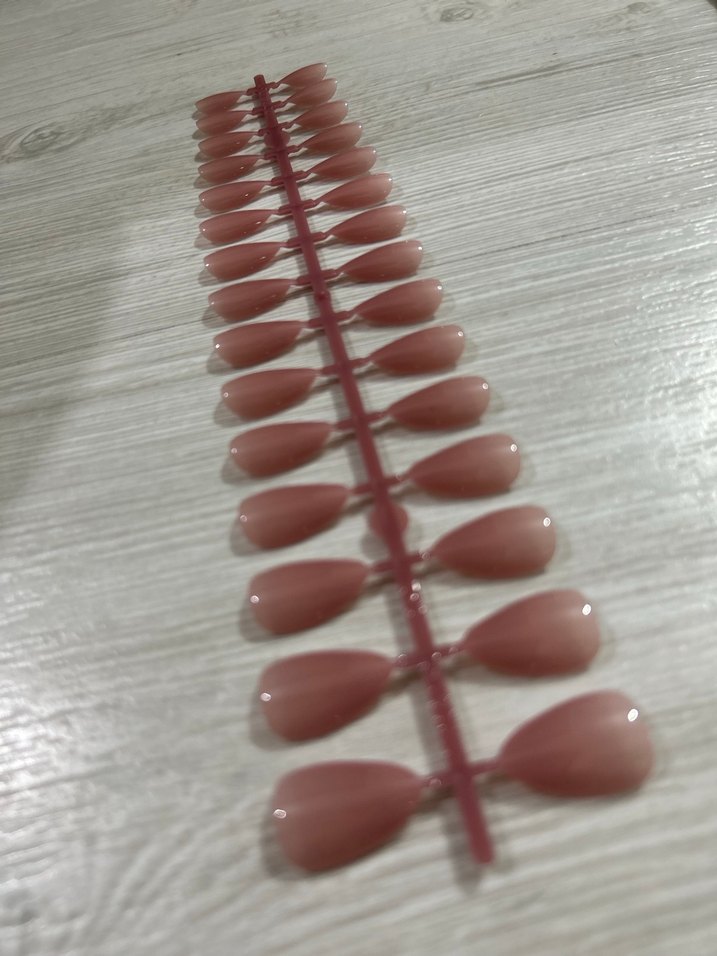 Nude Işıltılı Takma Tırnak Seti - Görsel 2