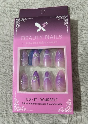24lü Mor Takma Tırnak Seti - Görsel 4