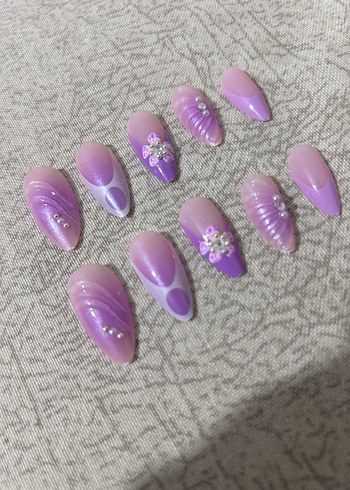 24lü Mor Takma Tırnak Seti - Görsel 3