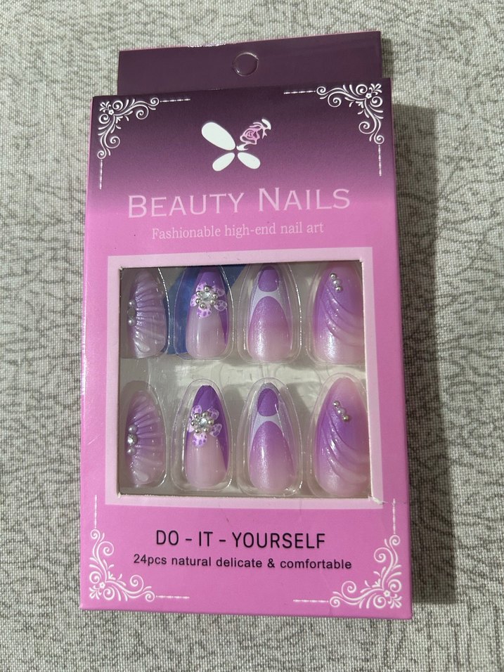 24lü Mor Takma Tırnak Seti - Görsel 4