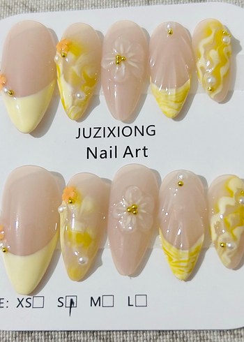 10lu S Beden Takma Tırnak Seti - Görsel 3