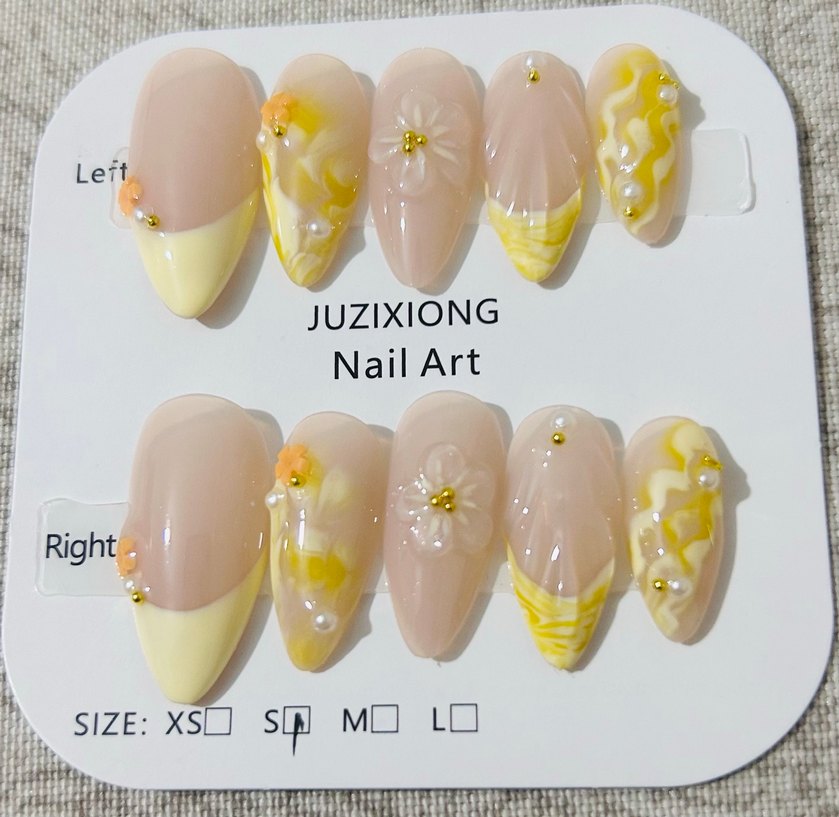 10lu S Beden Takma Tırnak Seti - Görsel 3