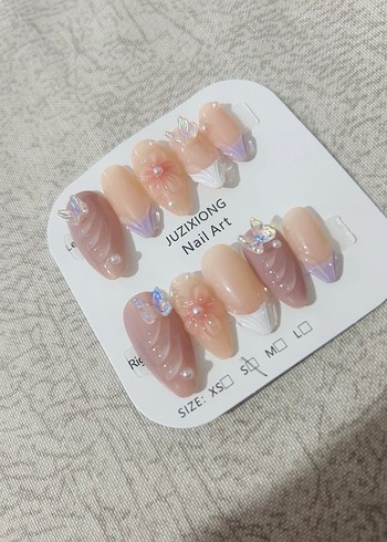 Pastel Bej Takma Tırnak Seti - Görsel 3