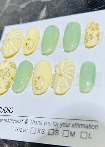 10lu S Beden Takma Tırnak Seti - Görsel 2