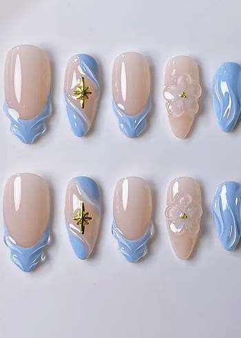 10lu S Beden Takma Tırnak Seti - Görsel 3