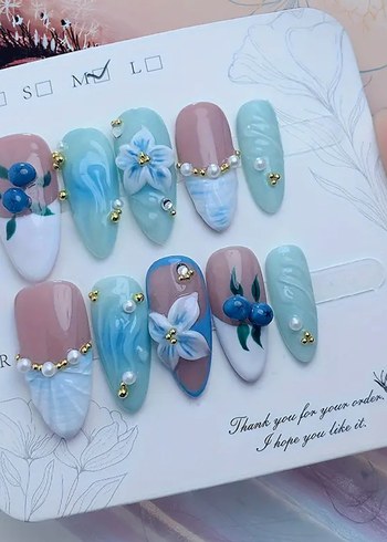 10lu S Beden Takma Tırnak Seti - Görsel 5