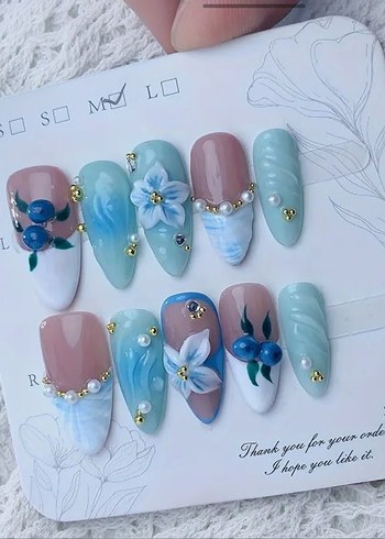 10lu S Beden Takma Tırnak Seti - Görsel 4