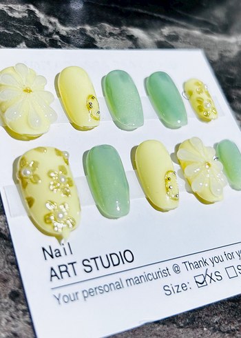 10lu XS Beden Takma Tırnak Seti - Görsel 2