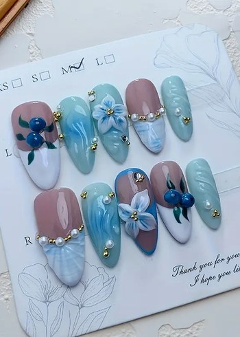 10lu XS Beden Takma Tırnak Seti - Görsel 2