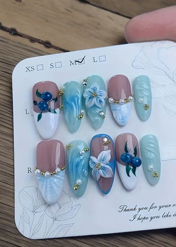 10lu XS Beden Takma Tırnak Seti - Görsel 3