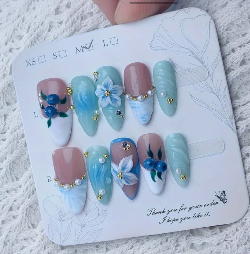 10lu XS Beden Takma Tırnak Seti - Görsel 4