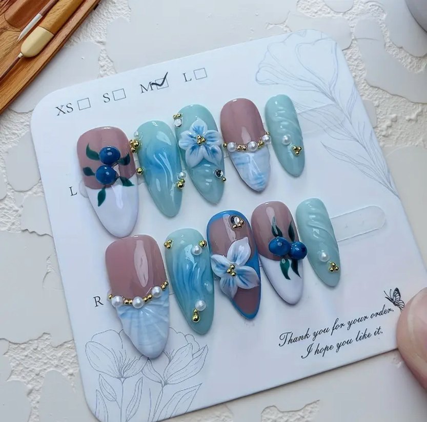 10lu XS Beden Takma Tırnak Seti - Görsel 2