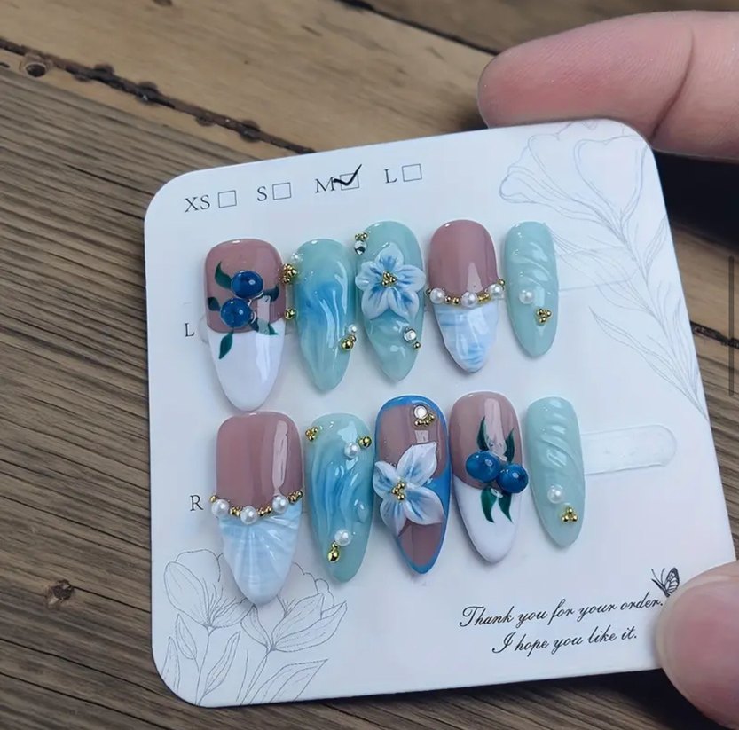 10lu XS Beden Takma Tırnak Seti - Görsel 3