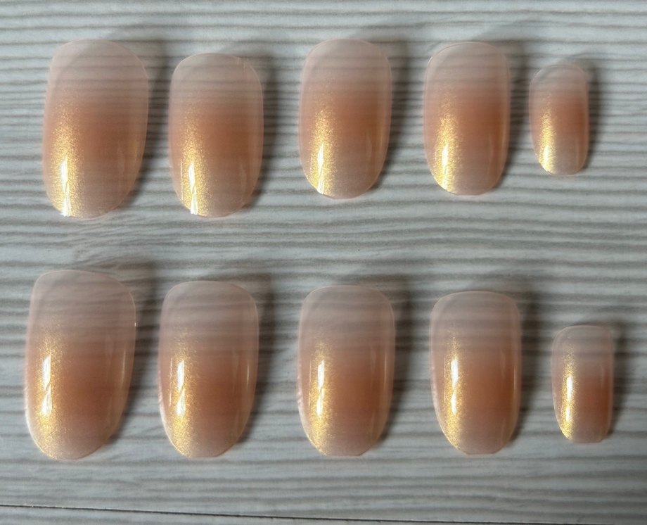 Parlak Bej Takma Tırnak Seti - Görsel 2