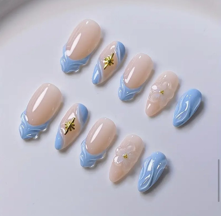 10lu M Beden Takma Tırnak Seti - Görsel 5