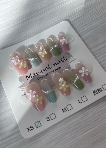 10lu XS Beden Takma Tırnak Seti - Görsel 2