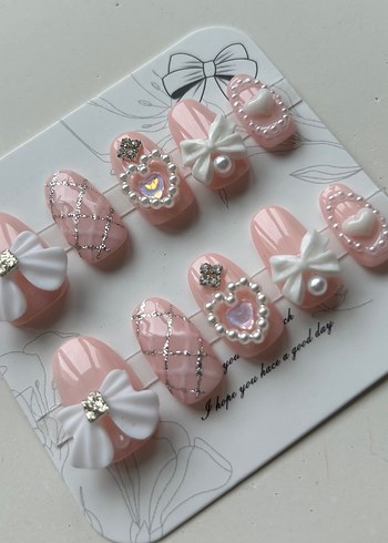 10lu M Beden Takma Tırnak Seti - Görsel 4