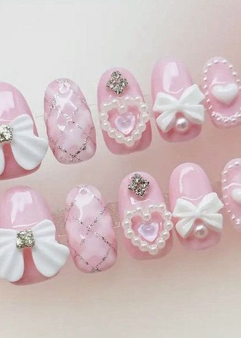 10lu M Beden Takma Tırnak Seti - Görsel 3