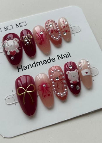 10lu S Beden Takma Tırnak Seti - Görsel 3