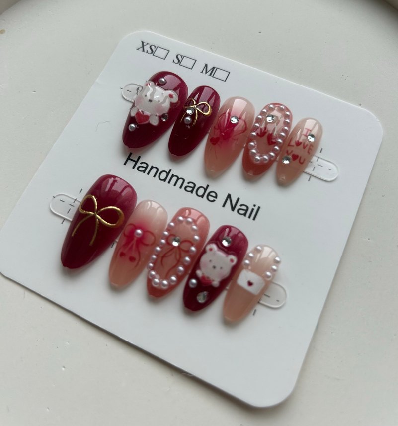 10lu S Beden Takma Tırnak Seti - Görsel 4