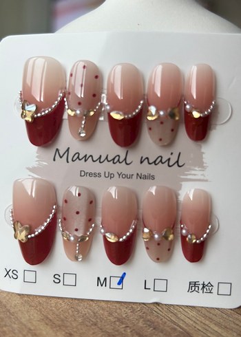 10lu M Beden Takma Tırnak Seti - Görsel 6