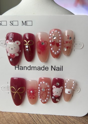 10lu M Beden Takma Tırnak Seti - Görsel 2