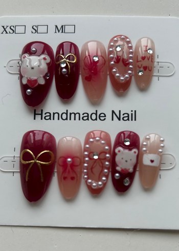 10lu M Beden Takma Tırnak Seti - Görsel 5